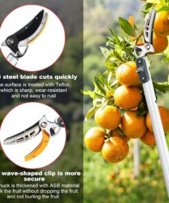 1.5m Long Reach Pruner Cut And Hold Bypass Pruner Max Cutting Fruit Picker And Tree Cutter