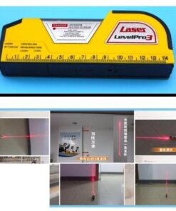 Laser Level Pro 3 Horizontal Vertical Line 8-Foot Measuring Tape