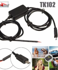 Car Power Supply 12V Charger Cable for TK-102 GPS Tracker Charger Cable Black