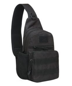 Tactical Shoulder Backpack Military Men Chest Bag Hiking Camp Bag Bottle Holder