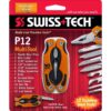 P12 Swiss+Tech 12 In 1 Pocket Multitool Pliers Kit - Camping, Fishing, Outdoor - MegaEshop.PK