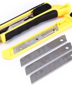 LINAI Knife Box Cutter Snap off Razor Knife with 3 Blades and Safety Lock System - MegaEshop.PK