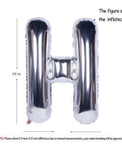 Alternative view of Silver 16 Inches Foil Balloons Alphabet Letters And Numbers Helium Bunting Banner Party A TO Z and Digits 0 to 9