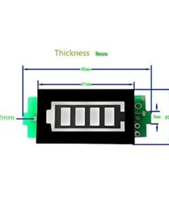 12V Battery Capacity Indicator 4 LEDs Green - MegaEshop.PK