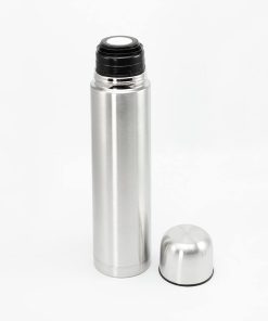 Silver 1000ml Stainless Steel Vacuum Thermoses Flask Cup Hot Cold thermal Water Bottle - MegaEshop.PK