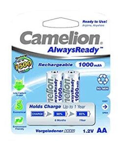 Alternative view of Camelion 1.2V AA 1000mAh Rechargeable Ni-MH battery