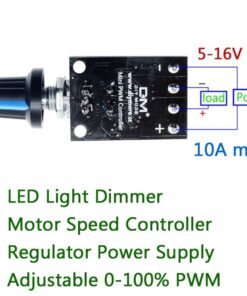 5V 9V 12V 10A PWM DC Motor Speed Controller LED Dimmer Module Adjustable Speed Regulator - MegaEshop.PK