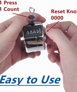 Hand Tally Counter- 4 Digit Metal Handheld Clicker Lap Counter - MegaEshop.PK