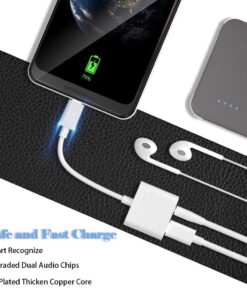 Type C to 3.5mm Earphone Audio Cable Adapter USB-C Type-C Audio Charging Cable - MegaEshop.PK