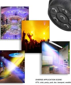 6LED RGB Light washing effect Dj laser Disco ball strobe light Auto Sound activation - MegaEshop.PK