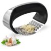 Arc Shaped Garlic Press Kitchen Snap Ring Multi-function Garlic