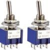 Mini Latching Toggle Switch DPDT ON-OFF-ON 6 Pin 3 Position Mini Latching - MegaEshop.PK