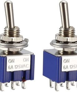 Mini Latching Toggle Switch DPDT ON-OFF-ON 6 Pin 3 Position Mini Latching