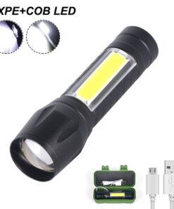 USB Charging Powerful Flashlight MX-511-COB LED Zoomable Flashlight + Battery + box