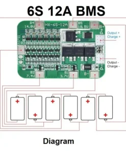 6S 12A 22.2V BMS PCS -min