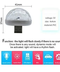 Alternative view of USB Mini Disco Ball DJ Lighting Lights Portable Christmas Home Party Light DC 5V USB Powered Led