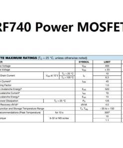Alternative view of Power MOSFET IRF740 IRF 740 400V 10A n channel