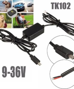 Alternative view of Car Power Supply 12V Charger Cable for TK-102 GPS Tracker Charger Cable Black
