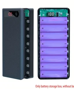 Portable 8x Power Bank Case type C Dual USB