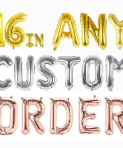 Silver 16 Inches Foil Balloons Alphabet Letters And Numbers Helium Bunting Banner Party A TO Z and Digits 0 to 9