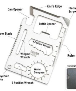 11 in 1 Multifunctional Stainless steel Credit card survival Mini tool for everyday carry - MegaEshop.PK