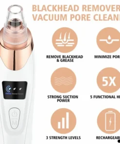 Blackheads Remover Rechargeable Derma Suction Blackheads Extractor & Acne Pore Cleaner Machine