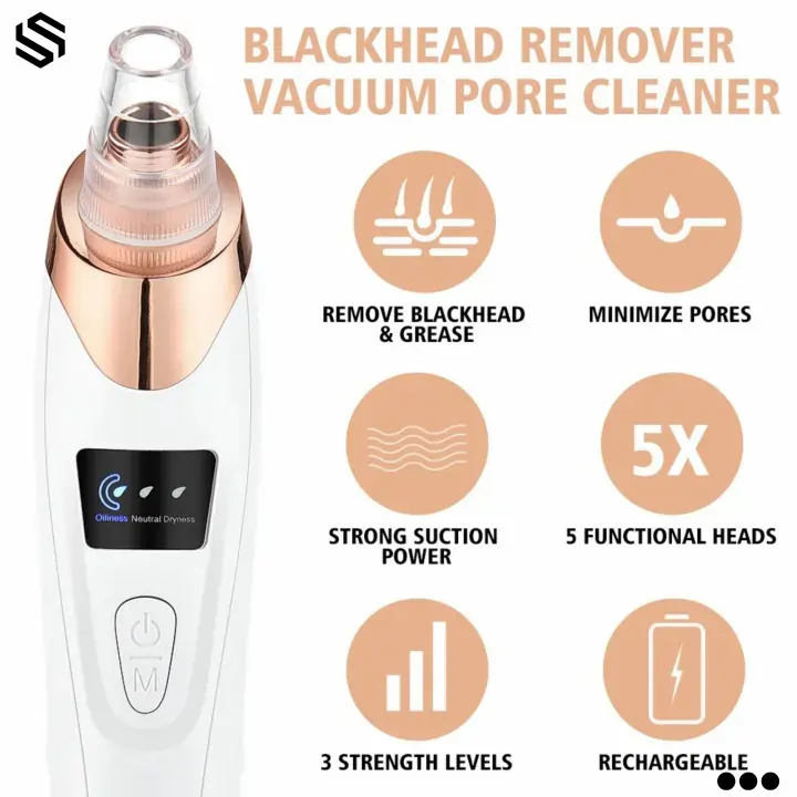 Blackheads Remover Rechargeable Derma Suction Blackheads Extractor & Acne Pore Cleaner Machine Blackheads Remover Rechargeable Derma Suction Blackheads Extractor & Acne Pore Cleaner Machine