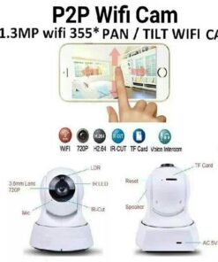 SpeedX HD Wifi IP Camera with LAN Port Security Camera CCTV Surveillance Cam V380 Pro with Audio - MegaEshop.PK