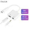 Type C to 3.5mm Earphone Audio Cable Adapter USB-C Type-C Audio Charging Cable - MegaEshop.PK