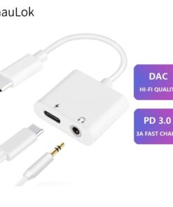 Type C to 3.5mm Earphone Audio Cable Adapter USB-C Type-C Audio Charging Cable