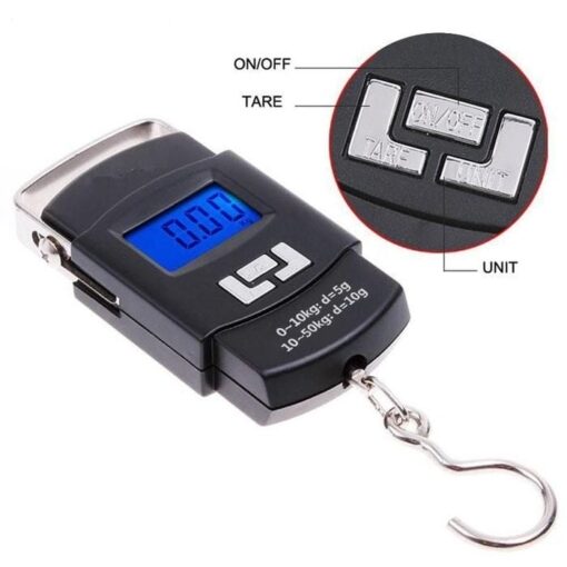 Portable Electronic Scales Weighing 50kg/1g spring scale hook luggage ...