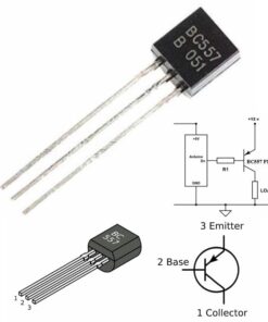 BC557B Silicon PNP Transistors 45V 100mA 500mW Amplifier TO-92 Case - MegaEshop.PK
