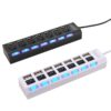 USB Hub Switch 7 Ports Portable High Speed USB 2.0 Hub 480 Mbps On/Off - MegaEshop.PK