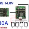4S 30A 14.8V Li-ion Lithium 18650 BMS PCM Battery Protection Board Balance Lipo Module - MegaEshop.PK