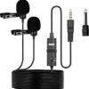 Boya BY-M1DM Dual Lavalier Universal Microphone for Canon Audio Recorder / iPhone DSLR - MegaEshop.PK