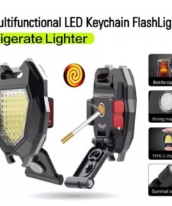 Alternative view of High Power Cigarette COB Lighter emergency light keychain flashlight rechargeable