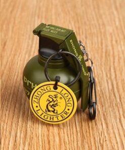 Alternative view of M-27 Hand Grenade type Lighter, Gas windproof lighters With Keychain