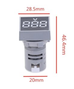 22MM AC 20-500V Voltmeter Square Panel LED - MegaEshop.PK