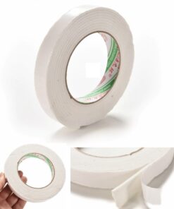 White PE Foam Double Sided Tape Strong Adhesive Sponge Mounting Tape - MegaEshop.PK
