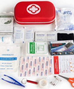 FIRST AID KIT Bag with Bandages Stitchings Scissor etc - MegaEshop.PK