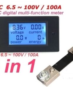 4 In 1 100A DC 100V Digital Power Meter Monitor Energy Voltmeter Ammeter + 100A Shunt - MegaEshop.PK