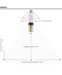 220V PIR Induction Infrared Motion Sensor E27 holder - MegaEshop.PK