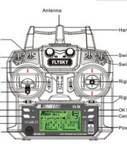 Flysky FS-i6 FS I6 2.4G 6ch RC Transmitter with Receiver For RC Helicopter Plane Quadcopter Glider - MegaEshop.PK