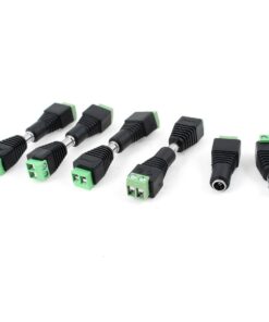 Female Male DC Power Solderless Plug Adapter 2.1mm x 5.5mm 12V for CCTV Cameras