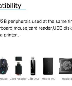 USB Hub Switch 4 Port USB Hub 3.0 with Switch 5 Gbps