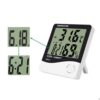 HTC-1 Hygrometer LCD Digital Temperature & Humidity Meter with Clock - MegaEshop.PK
