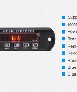 Car Mp3 Player Record Wireless Bluetooth Receiver Speaker Circuit Module Tf Card Fm Radio - MegaEshop.PK