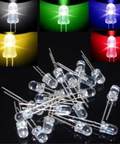 F5 5MM Diffused Round DIP Diode LED Lamp Light Green Yellow Blue White Red Light Emitting Diode - MegaEshop.PK