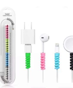 Spiral Silicone Cable wire Protector Headphones Earphone Pack of 4