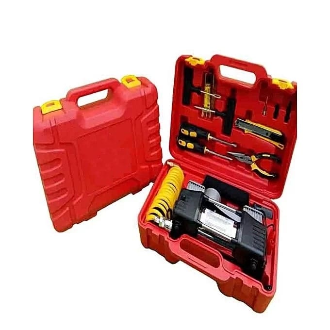 Imported Double Cylinder Air Inflator Portable 12 volt Electric Car Air Compressor Tyre - Image 3